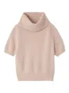 Snidel Fox Fur Turtle Pullover In Pink