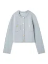 Snidel Fox Knit Jacket In Blue