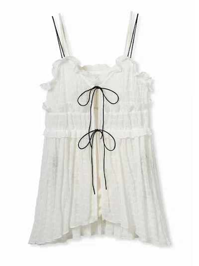 Snidel Frill Camisole & Bikini Set In White