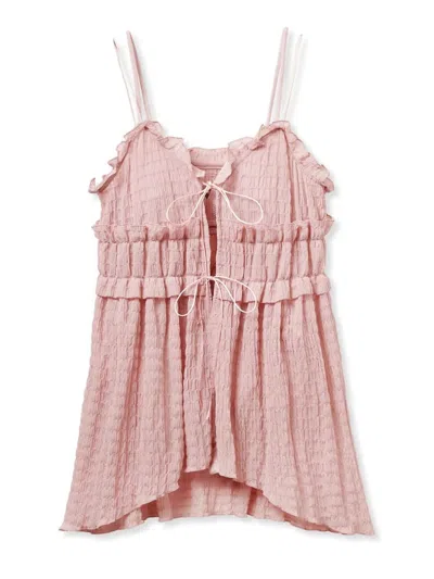 Snidel Frill Camisole & Bikini Set In Pink
