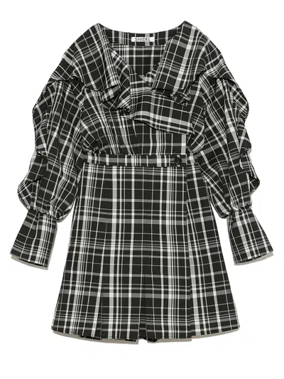 Snidel Frill Mini Dress In Indigo
