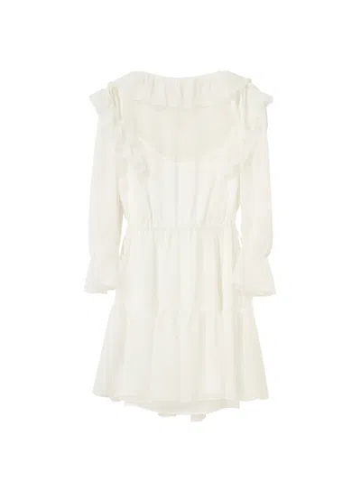 Snidel Frill Tunic Blouse In Gray