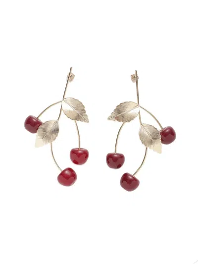 Snidel Fruit Earrings In Red