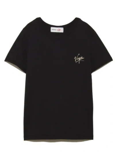 Snidel Ft.virgin Records Relaxed Tee Top In Black