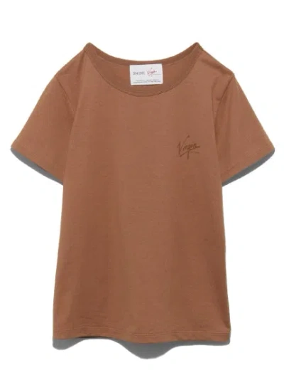 Snidel Ft.virgin Records Relaxed Tee Top In Brown