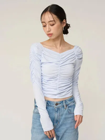 Snidel Gathered Cut Pullover In Blue