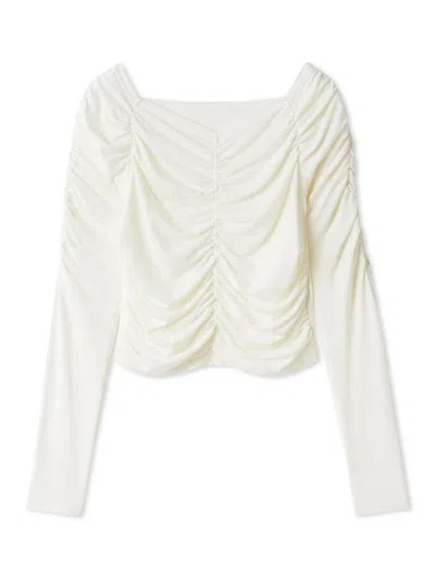Snidel Gathered Cut Pullover In White