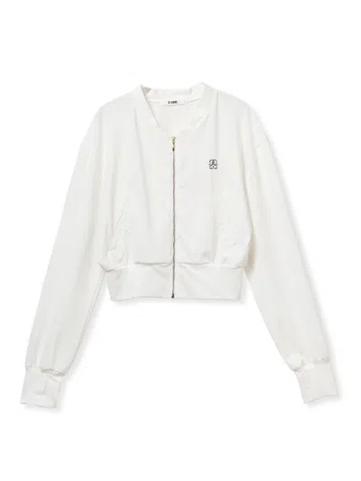 Snidel Hand-washable Uv-cut Blouson Jacket In White