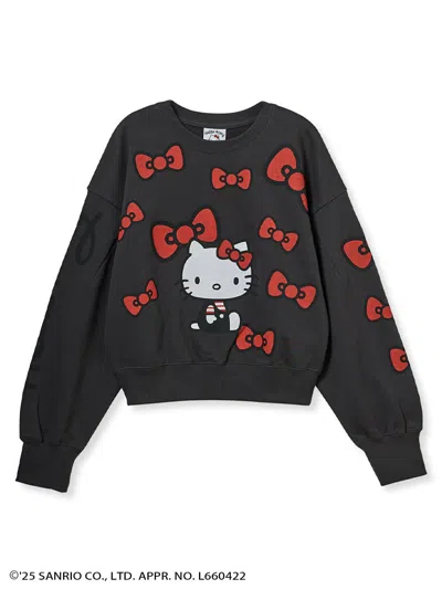 Snidel [hello Kitty] Sweat Pullover In Black