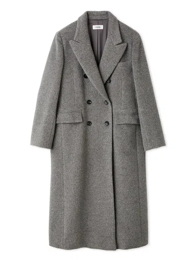 Snidel [high Quality Collection] Chester Long Coat In Gray
