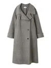 Snidel [high Quality Collection] Double-faced Balmacaan Coat In Gray