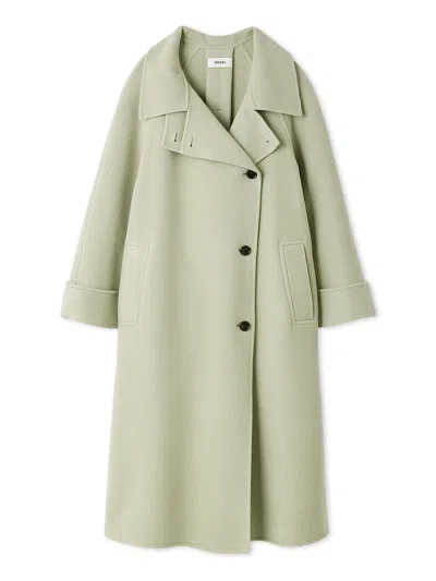 Snidel [high Quality Collection] Double-faced Balmacaan Coat In Gray