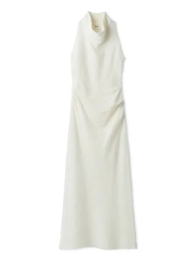 Snidel [high Quality] Merino Wool Knit Dress In White