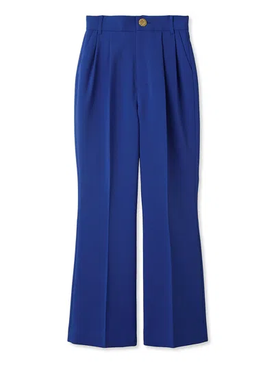 Snidel High Waist Flared Slacks In Blue