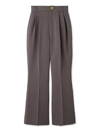 Snidel High Waist Flared Slacks In Brown