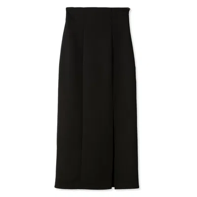 Snidel High Waisted Maxi Skirt With Slit In Black