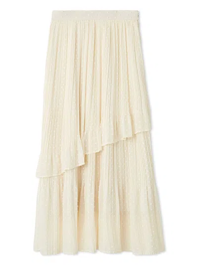 Snidel High-waisted Pleated Midi Skirt In Neutral