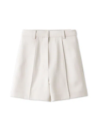 Snidel High-waisted Tailored Shorts In White