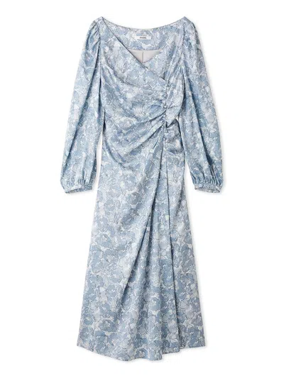 Snidel Jacquard Print Dress In Blue