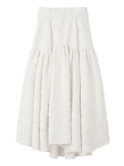 Snidel Jacquard Tail Skirt In White