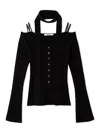 Snidel Knit Pullover With Tie In Black