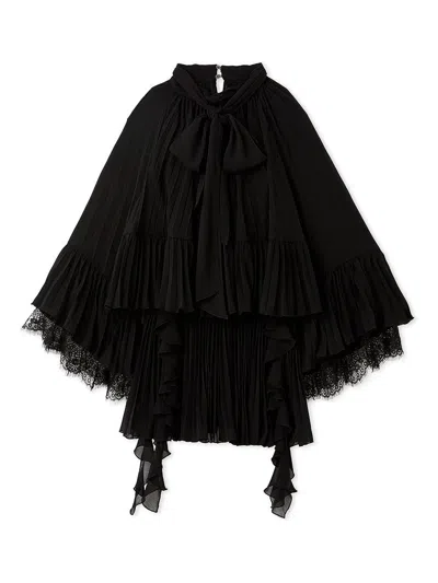 Snidel Lace Trim Chiffon Set-up In Black