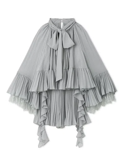 Snidel Lace Trim Chiffon Set-up In Gray