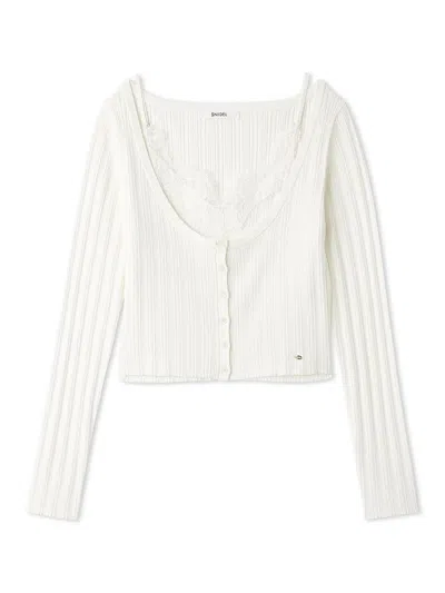 Snidel Lace Trim Knit Ensemble In Multi