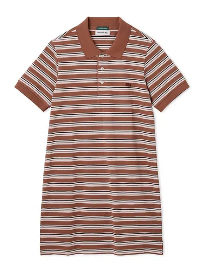 Snidel Lacoste Polo Dress In Brown