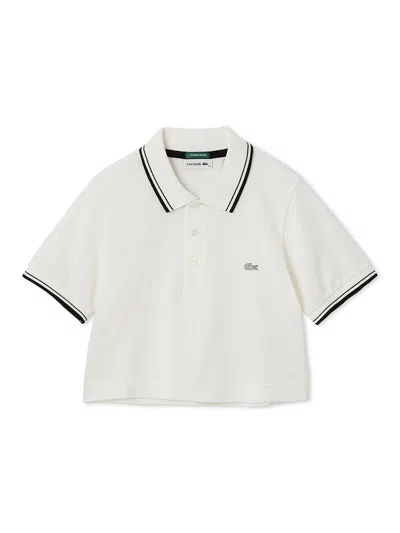 Snidel Lacoste Polo Shirt In White