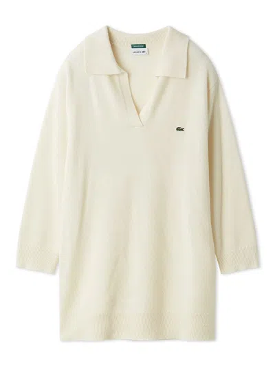 Snidel Lacoste Skipper Knit Dress In Neutral