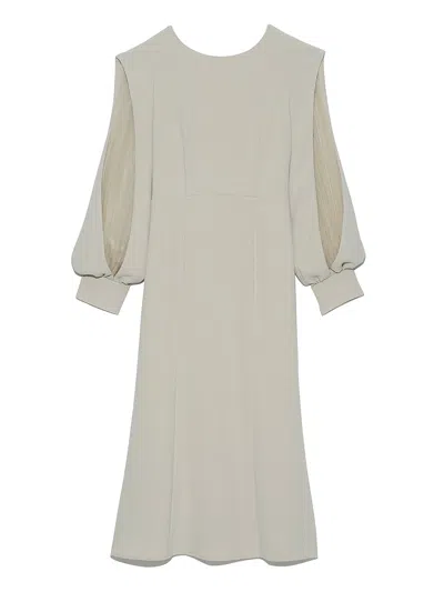 Snidel Lady-like Midi Dress In Neutral
