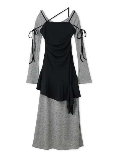 Snidel Layered Design Cut Dress In Animal Print