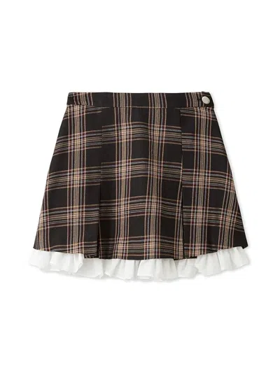 Snidel Layered Mini Skort In Black