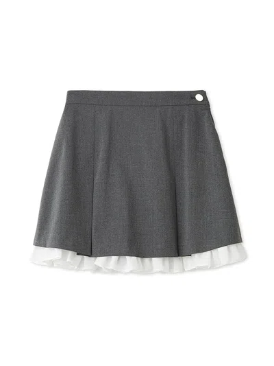 Snidel Layered Mini Skort In Black