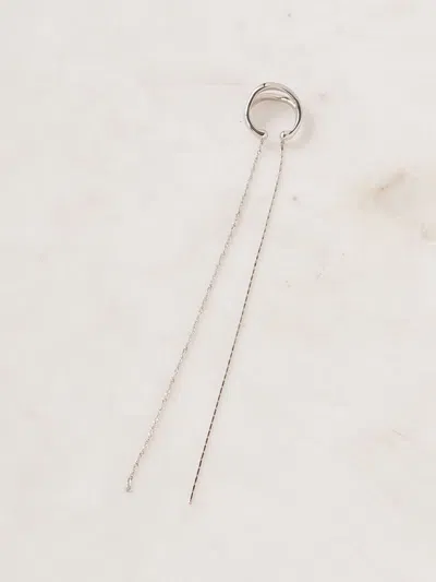 Snidel Long Chain Ear Cuff In Silver