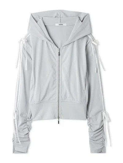 Snidel Lumishade Uv Line Hoodie In Silver