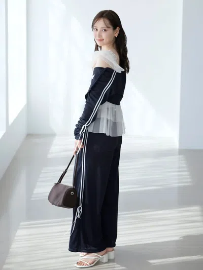 Snidel Lumishade Uv Line Pants In Blue