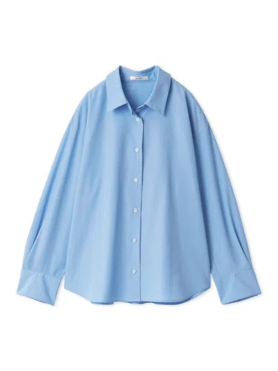 Snidel Lumishade Uv Oversized Shirt In Blue