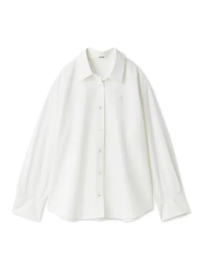 Snidel Lumishade Uv Oversized Shirt In White