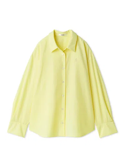Snidel Lumishade Uv Oversized Shirt In Yellow