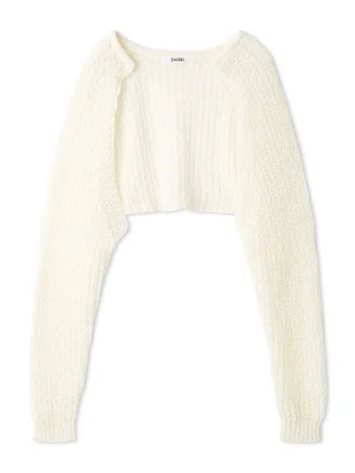 Snidel Mesh Short Bolero In White