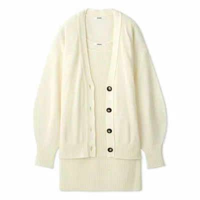 Snidel Mini Knit Set Dress In Neutral