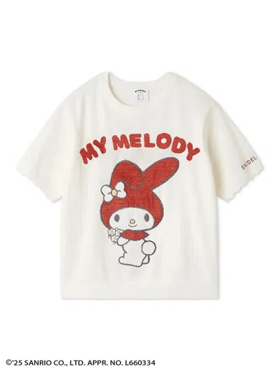 Snidel [my Melody] Jacquard Knit Pullover In White