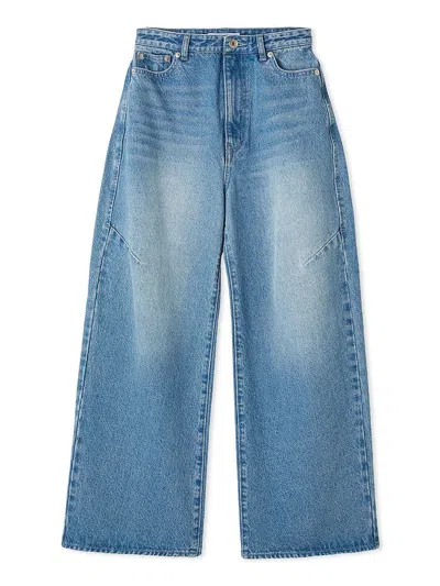 Snidel 【ny Exclusive】barrel Design Denim In Blue