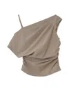 Snidel Off-shoulder Drape Blouse In Nude