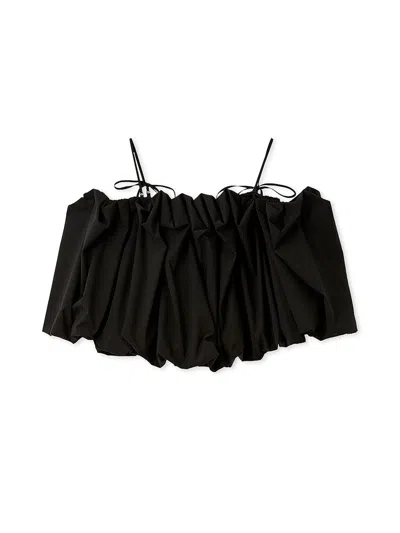 Snidel Off-shoulder Balloon Sleeve Blouse In Black