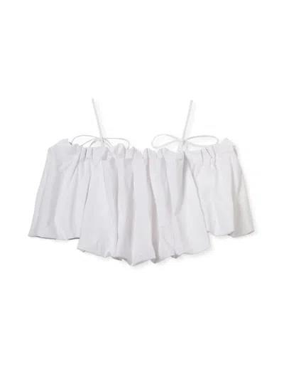 Snidel Off-shoulder Balloon Sleeve Blouse In White