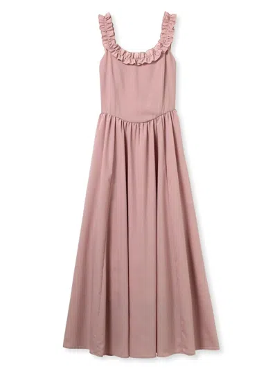 Snidel Open-back Designed Dress In Pink