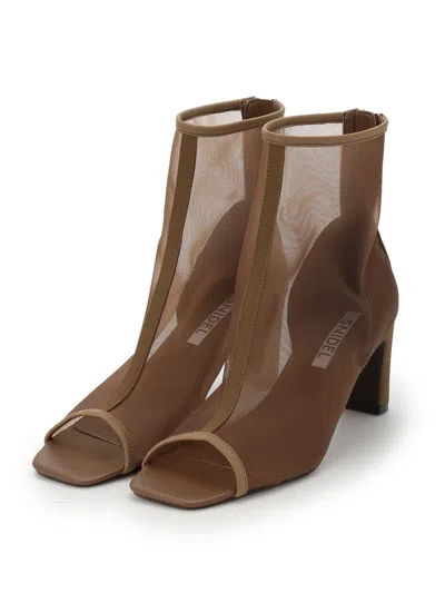 Snidel Open Toe Mesh Ankle Boot